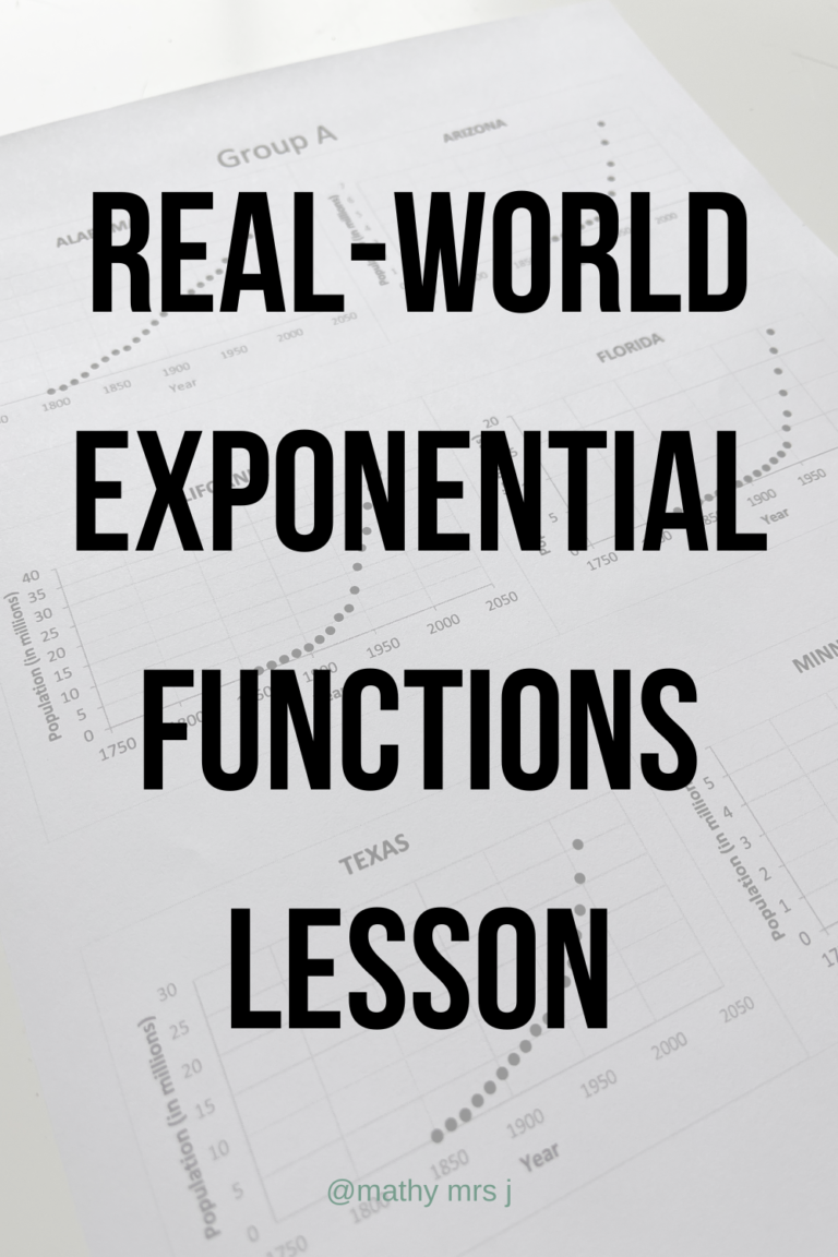 Compare Linear and Exponential Functions - Mathy Mrs. J